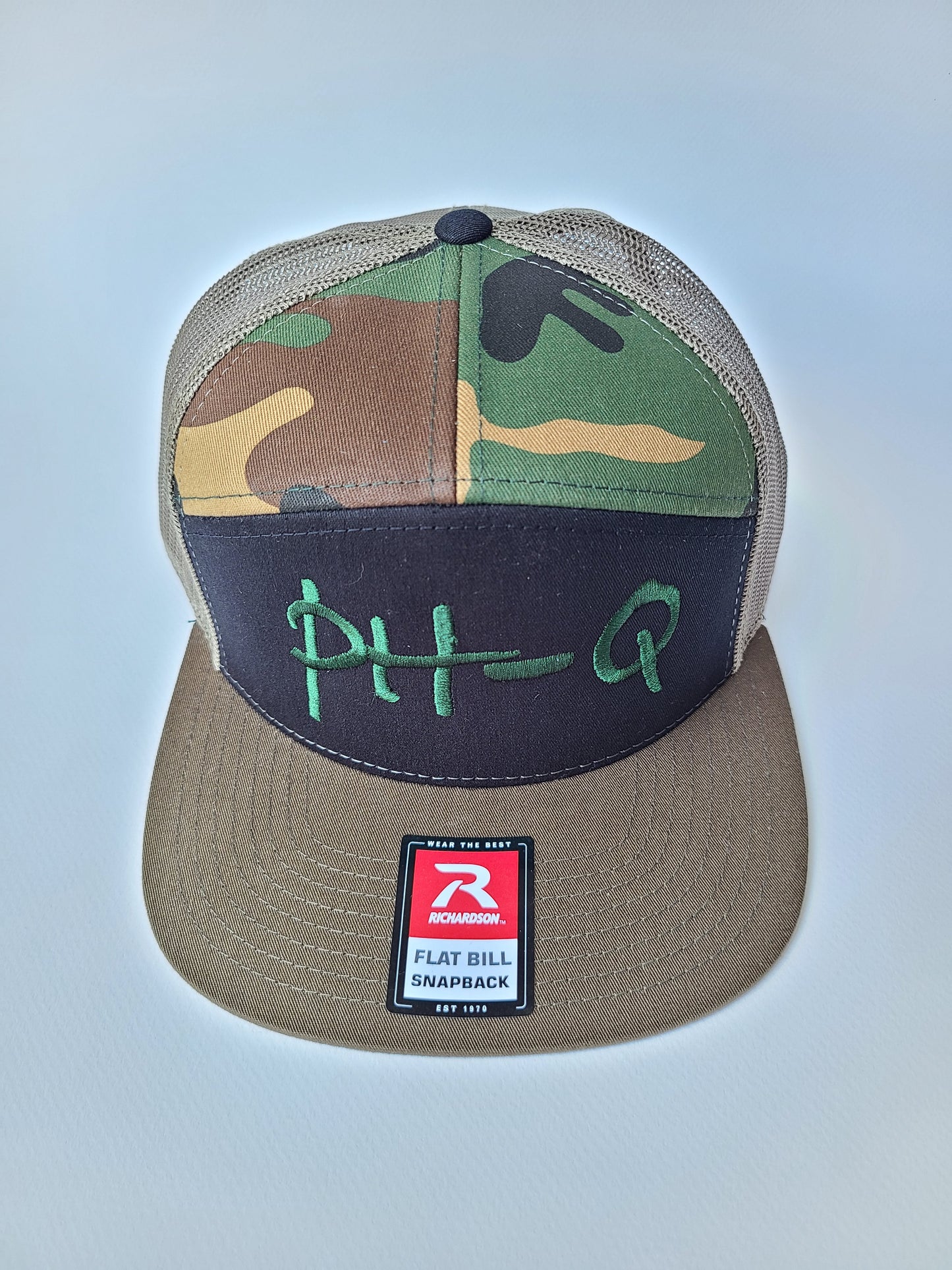 Richardson 168 - Camo / Black / Loden Green w/ Green Print